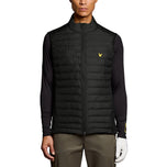 Lyle＆Scott Hybrid缝全邮政高尔夫背心 - 喷气黑色