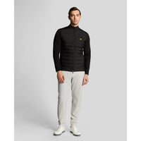 Lyle & Scott Hybrid gesteppt Full Reißverschluss -Golfjacke - Jet Black