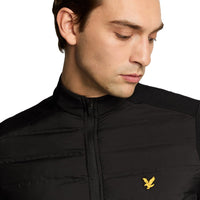 Lyle & Scott Hybrid gesteppt Full Reißverschluss -Golfjacke - Jet Black