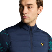 Lyle & Scott Hybrid gesteppt Full Reißverschluss Golfweste - Ryder Blue