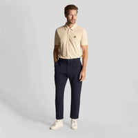 Lyle & Scott Monogramm Jacquard Golf Polo -Hemd - Sanddune