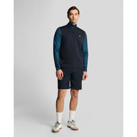 Lyle & Scott gedruckte Kontur Golf Midlayer - Dark Navy