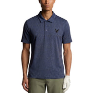 Lyle & Scott bedrucktes Contour Golf-Poloshirt – Ryder Blue