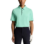 Lyle & Scott Shank 纽扣高尔夫 Polo 衫 - 水蓝色/深海军蓝