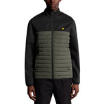 Lyle & Scott Sports Fleece Hybrid Golf Jacket - Jet Black/Granite