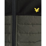 Lyle & Scott Sports Fleece Hybrid Golf Jacket - Jet Black/Granite
