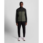 Lyle & Scott Sports Fleece Hybrid Golf Jacket - Jet Black/Granite