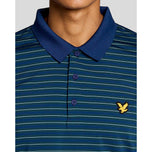 Lyle & Scott Striped Golf Polo -Hemd - Mediterranea/Aquamarine