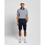 Lyle & Scott Striped Golf Polo Shirt - Weiß/Aquamarin