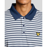 Lyle & Scott Striped Golf Polo Shirt - Weiß/Aquamarin