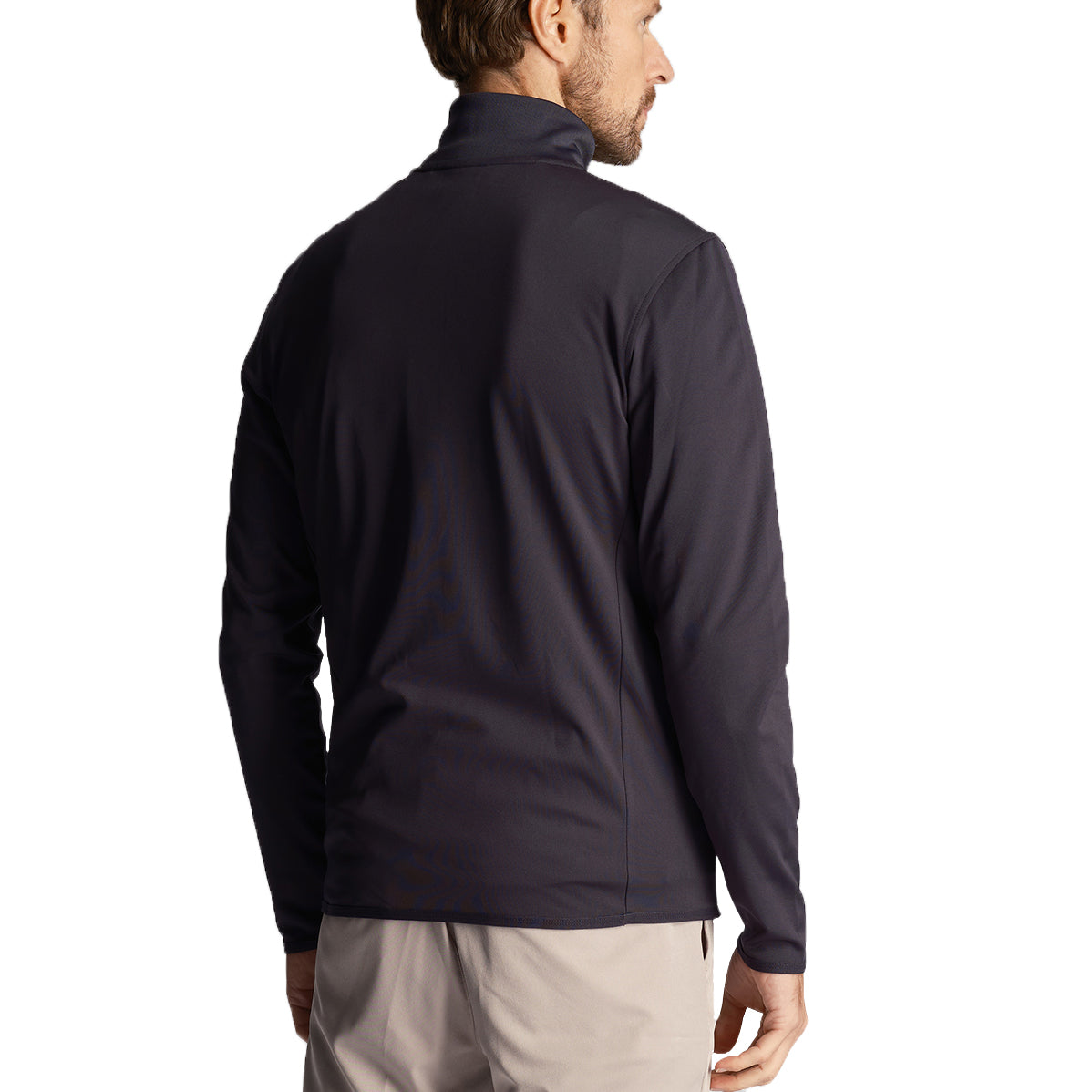 Lyle & Scott Tonal Eagle Tech 1/4 ZIP MIDLAYER - DARK NAVY