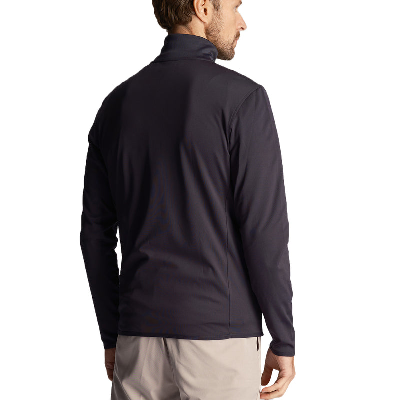 Lyle & Scott Tonal Eagle Tech 1/4 ZIP MIDLAYER - DARK NAVY