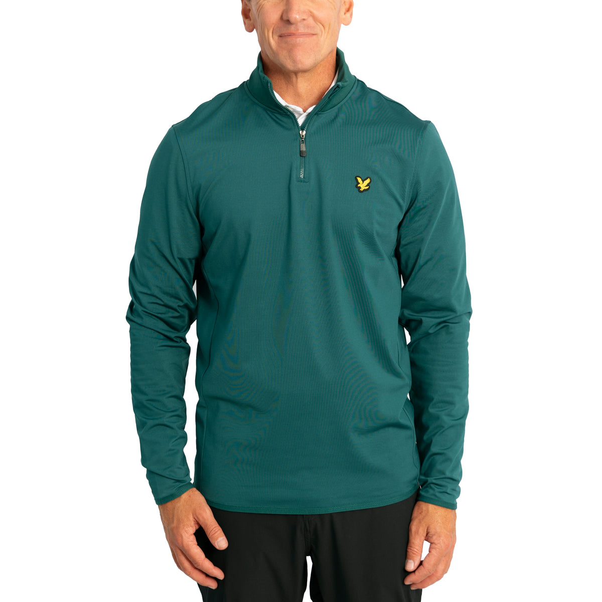Lyle & Scott Tech 1/4 Zip Midlayer - Golfgrün