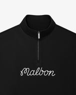Malbon Collegiate Golf Sweatshirt 1/4 Zip - Black