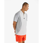 Malbon Performance Pique Golf-Poloshirt – Weiß/Silber