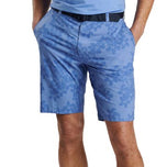 Peter Millar Shackleford abstrakte Blumenleistung Hybrid Golfshorts - Blau