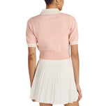 Malbon Damen Mikayla Knit Golf-Poloshirt – Dusty Rose