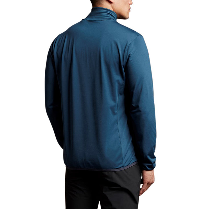 Lyle & Scott Tech 1/4 ZIP MIDLAYER - AEGEISCHE BLUE