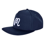 Malbon M Snapback Cap - Navy