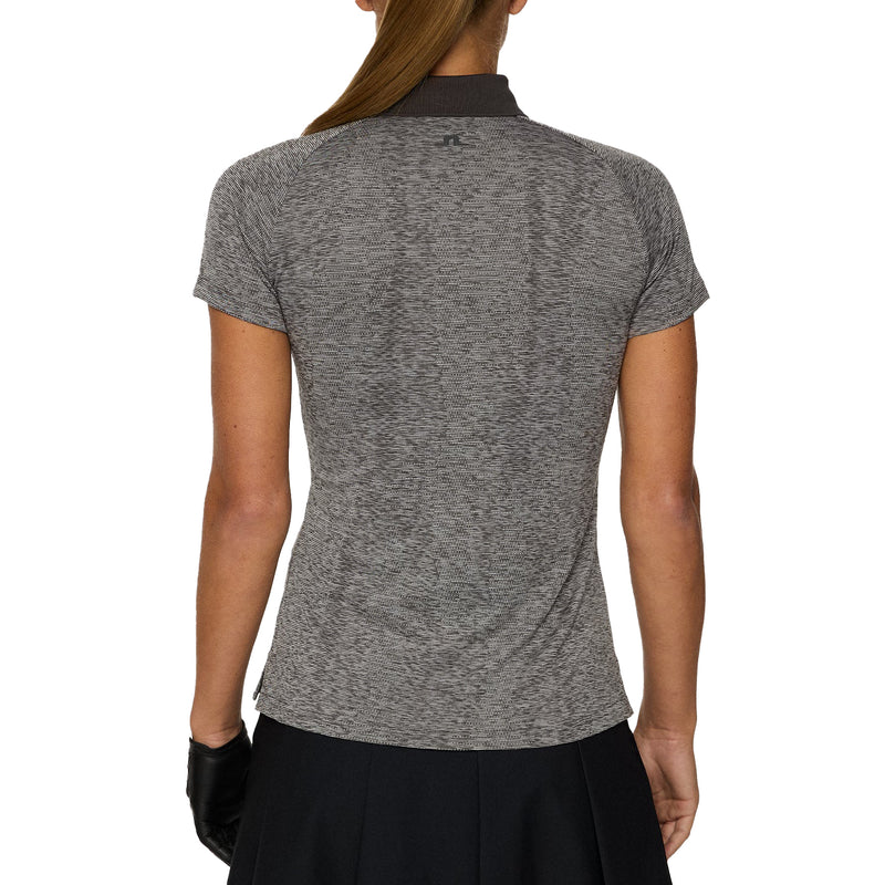 J.Lindeberg Women's Minnie Golf Polo -Hemd - dunkelgraue Melange