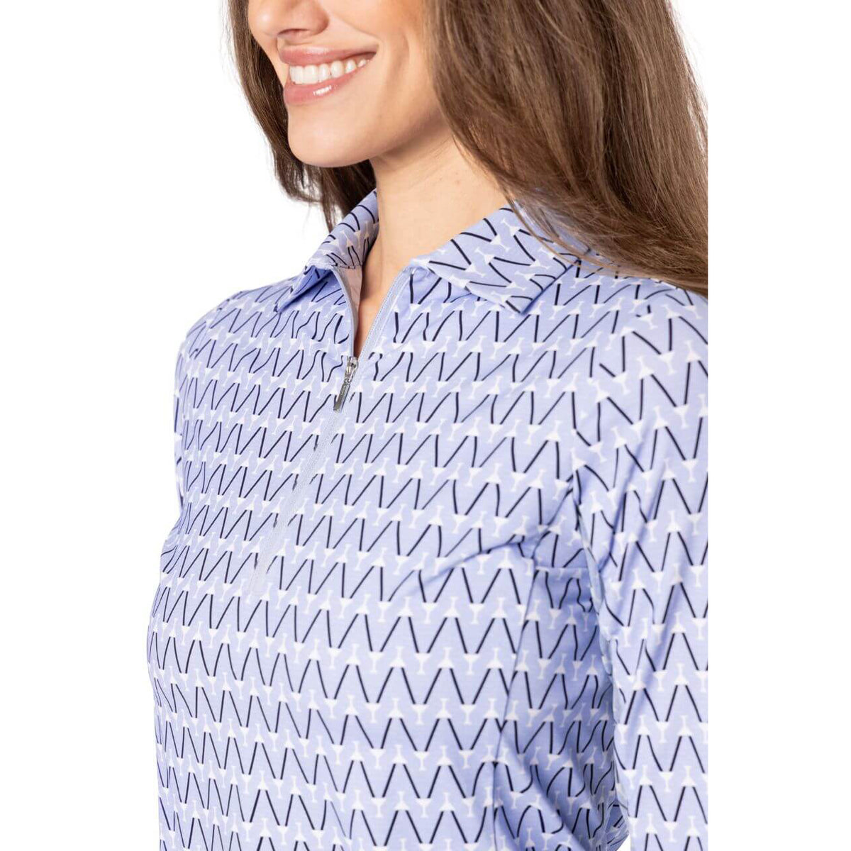 Golftini Frauen cooles Mädchen Langarm Golf Polo -Hemd - Nauti & schön