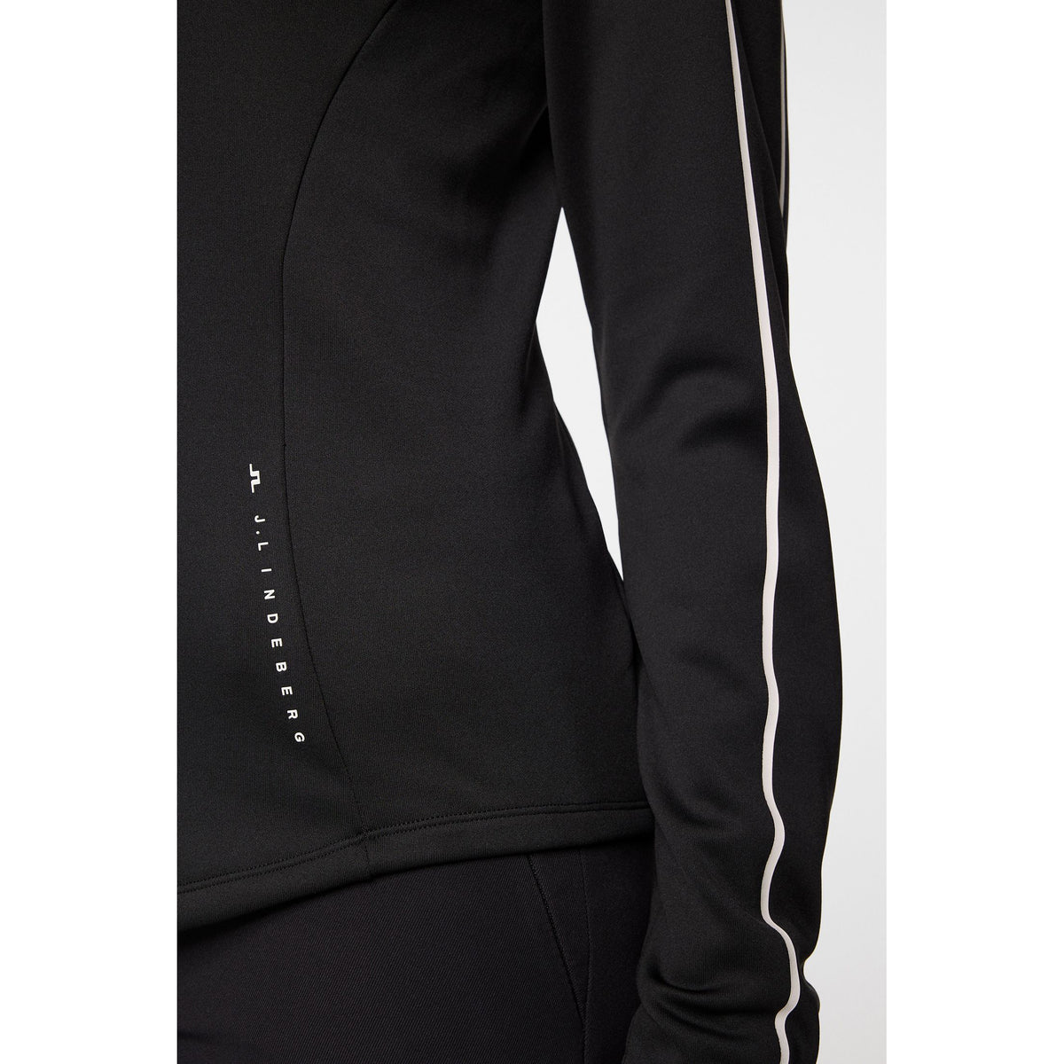 J.Lindeberg Women's NEFE Viertel Zip Golf Mid Layer - Schwarz