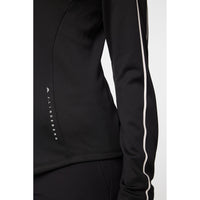 J.Lindeberg Women's NEFE Viertel Zip Golf Mid Layer - Schwarz