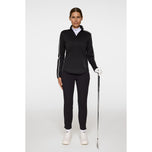 J.Lindeberg Women's NEFE Viertel Zip Golf Mid Layer - Schwarz