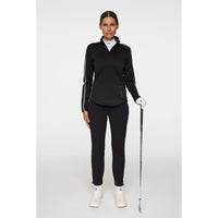 J.Lindeberg Women's NEFE Viertel Zip Golf Mid Layer - Schwarz