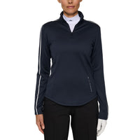 J.Lindeberg Women's NEFE Viertel Zip Golf Mid Layer - JL Navy