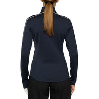 J.Lindeberg Women's NEFE Viertel Zip Golf Mid Layer - JL Navy