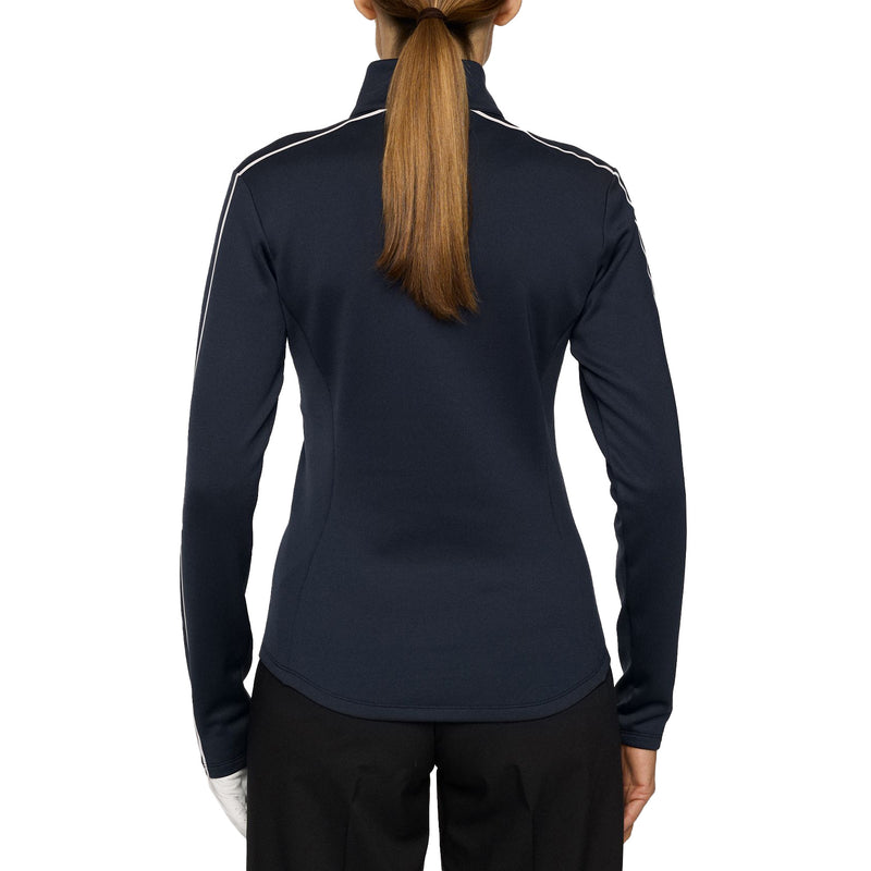 J.Lindeberg Women's NEFE Viertel Zip Golf Mid Layer - JL Navy
