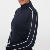 J.Lindeberg Women's NEFE Viertel Zip Golf Mid Layer - JL Navy