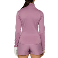 J.Lindeberg Women's NEFE Viertel Zip Golf Mid Layer - sehr Traube
