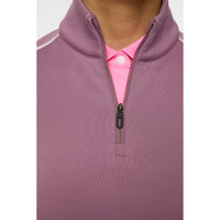 J.Lindeberg Women's NEFE Viertel Zip Golf Mid Layer - sehr Traube