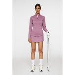J.Lindeberg Women's NEFE Viertel Zip Golf Mid Layer - sehr Traube