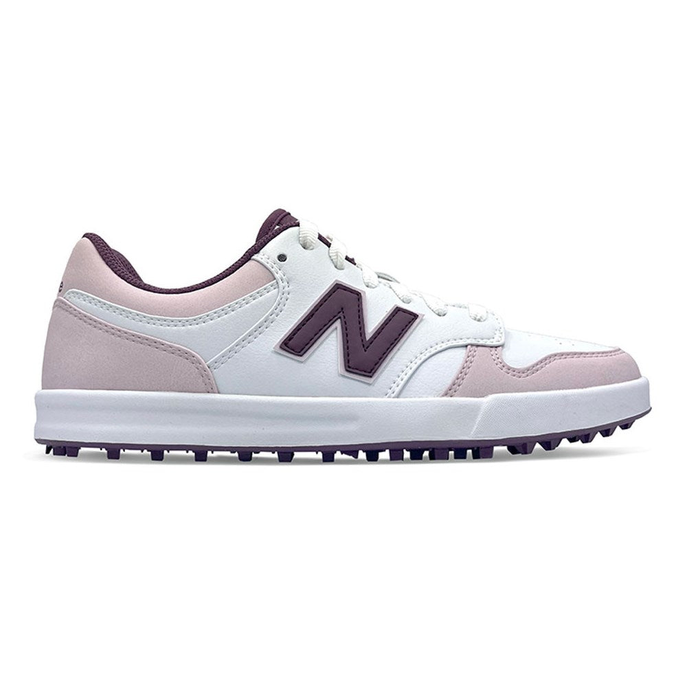 New Balance Women's 480 Spikeless Golf Schuhe -Weiß/hellrosa