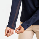 Nivo 女式 Leda 长袖小高领高尔夫衬衫 - 海军蓝