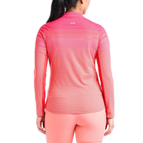 Nivo Frauen Lolita UV Langarm Mockhals Golfhemd - Kirsche