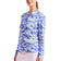 Nivo Frauen Lolita UV Langarm Langarm Mock Neck Golf Hemd - Kobalt