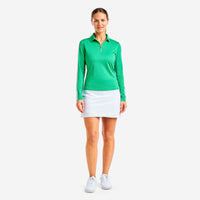 Nivo Women's Nina LIVCOOL Long Sleeve Mock Neck Golf Shirt - Classic Green