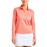 Nivo Frauen Nina Livcool Langarm Mock Neck Golf Hemd - Melone