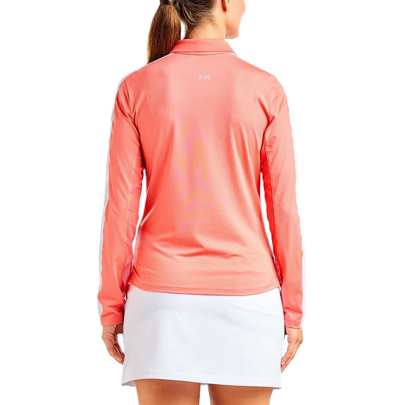 Nivo Frauen Nina Livcool Langarm Mock Neck Golf Hemd - Melone