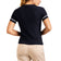 Nivo Damen Nyla gestricktes Golf-Poloshirt mit V-Ausschnitt – Marineblau