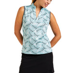 Nivo 女式 Vivia 无袖小高领高尔夫衬衫 - 阿鲁巴蓝