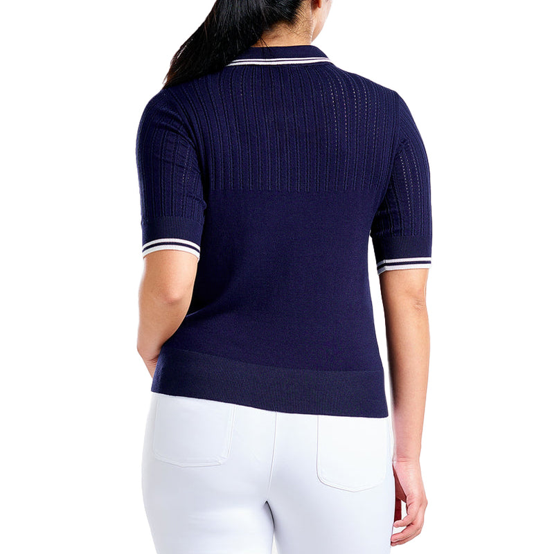Nivo Frauen Vy Sweater Golf Polo Shirt - Marine