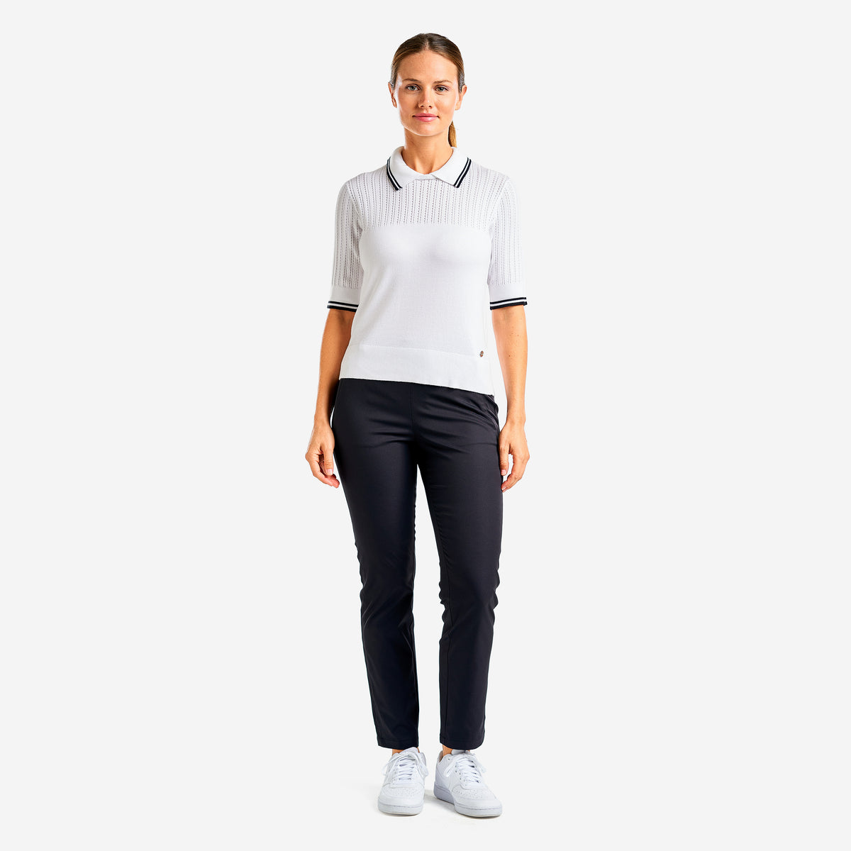 Nivo Frauen Vy Pullover Golf Polo Shirt - Weiß