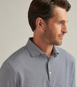 Peter Millar Hales Performance Jersey Golf Polo Shirt - Schwarz