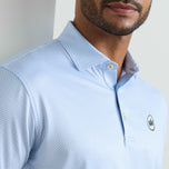 Peter Millar Medina 高性能球衣高尔夫 Polo 衫 - 蓝鸟