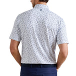Peter Millar 男士 Read The Putt 性能高尔夫 Polo 衫 - 白色